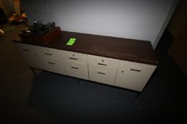 Large Metal Desk w/ Drawers and Bottom Cabinets