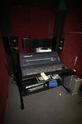 Digidesign Focusrite Mixing Board, Speakers (2), Monitors (2), PowerMac, Pro Tools, Desk and