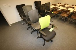 Various Haworth Zody Chairs w/ arms - (Silver/Green)