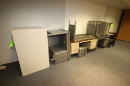 Various Steelcase Pioneer Style Metal Desks and other