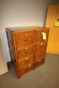 Gaylord Bros. Inc. Vintage Wooden Filing Cabinets (2)