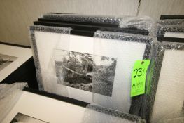 Framed and Matted Photography - Black and White depicting scenes with people, Approx. 23