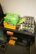 Magnasync Combo Splicers and Assorted Editing Equipment w/ 4 tiered black plastic cart