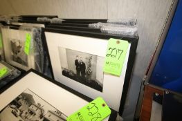 Framed and Matted Photography - Black and White depicting scenes with people, Approx. 23