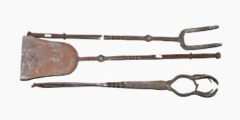Set of 17th century fireirons,