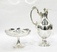 Late 19th century silver plated water jug,