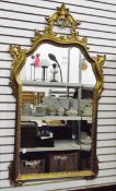 A modern gilt framed mirror,
