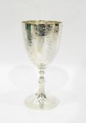 EPNS goblet, marked to base 'Bennetfink & Co, 107 and 108 Cheapside, London',