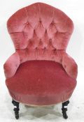 Victorian low nursing chair,