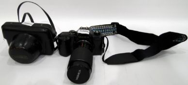 Quantity of cameras and accessories, binoculars,