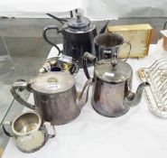 20th century Bentima eight-day mantel clock, a silver plated cup,