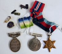WWII 1939 Star, War medal and territorial medal for efficient service named 