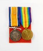 WWI War medal and Victory medal named to 