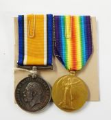 WWI War medal and Victory medal named to 