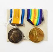 WWI War medal and Victory medal named to 