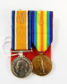 WWI War medal and Victory medal named to 