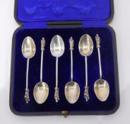 A set of six silver coffee spoons,