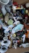 Large collection of ceramic shoes