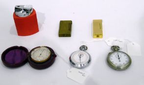 Brass cased pocket barometer made by Clarkson, 109 Victoria Street, S.W.