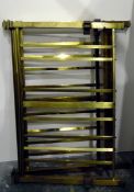 Brass double bedstead,