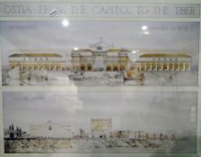 Framed print Colonnade Under Trinity Library,