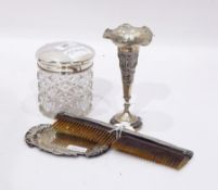 Silver trumpet-shaped vase 