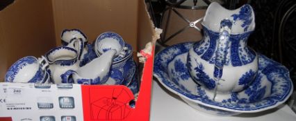 Spode 'Italian' part service including meat plate, jugs, cups, saucers,