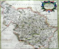 After Robert Morden Handcoloured map 