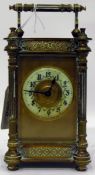 Brass carriage clock,