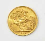 1913 sovereign and various other coins