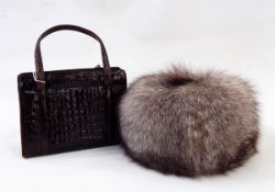 Printed crocodile patent leather,