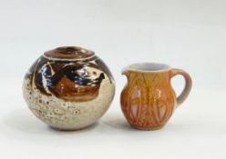 Aldermaston pottery goblet-shaped vase and a miniature jug (2)