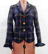 Marithe Francois Girbaud blue tweed jacket