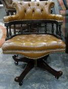 Club-style open arm swivel office chair