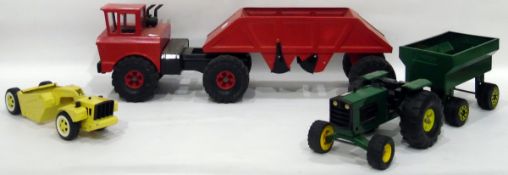 Tonka metal lorry with trailer,