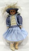 French painted bisque headed doll, impressed mark 
