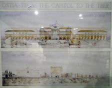 Framed print Colonnade Under Trinity Library Robert Davidson 'Tidelines Mudiford',