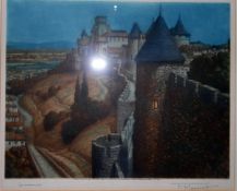 F Marriott Coloured engraving 