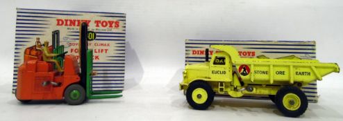 Fork lift truck, no.401 and a Euclid rare dump truck, no.