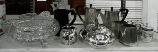 Assorted silver plate,