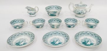 Early 19th century French pottery child's part tea service,