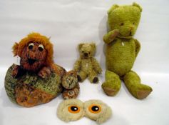 Modern lion, a large teddy bear,