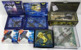 Corgi 'Battle of Britain' diecast model of Spitfire and Hawker Hurricane,