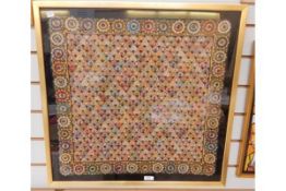 LOT WITHDRAWN Eastern Framed silk embroidery, possibly Chinese,