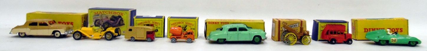 Two Studebaker land cruisers, no.172, a Connaught racing car, no.