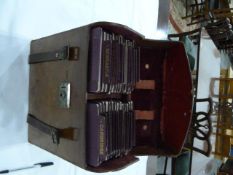 Selection of Ordnance Surveys in leather case,