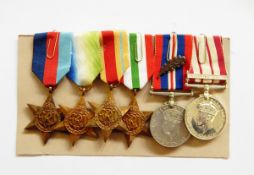 WWII Naval medal group of six including Naval General Service medal named to 'C/JX147256 S G