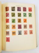 Three black albums (one empty) of Germany 1872-1860, M&V, Jamaica, Greece,