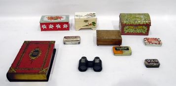 Assorted tins to include OXO Cubes, Gee's Linctus Pastels,