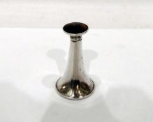 1930's Walker & Hall silver trumpet-shaped scent bottle with silver-mounted tortoiseshell lid,